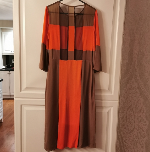 NWOT BCBG MAXAZRIA RUNWAY SILK DRESS - Picture 3 of 5